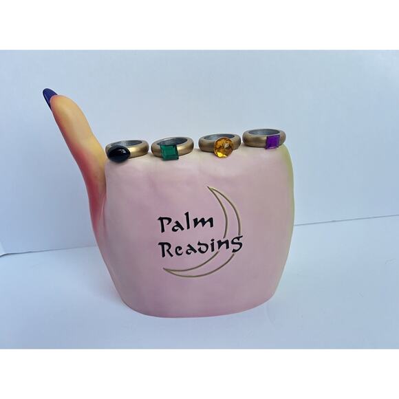 Department 56 PALM READING Candelabra Psychic Spiritual Guide Halloween unique - Picture 1 of 6